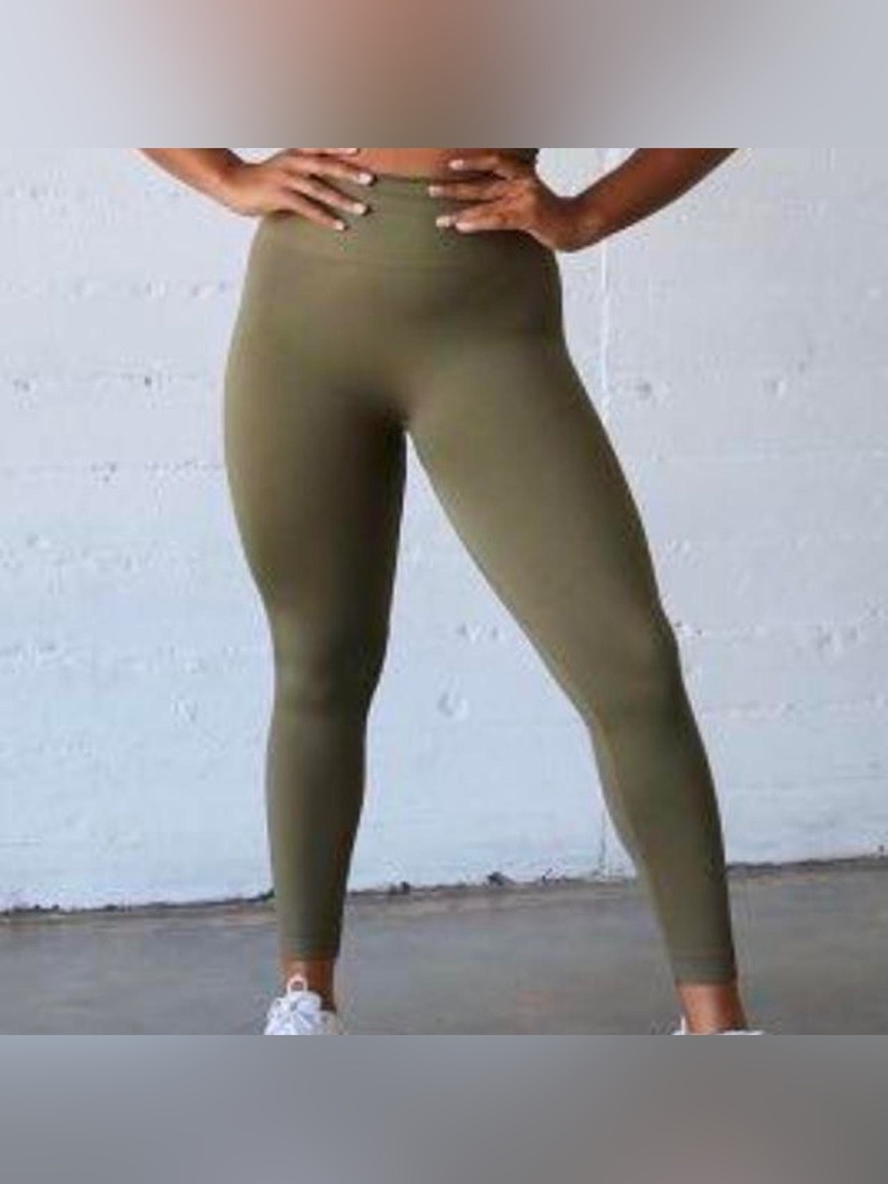 SET Active Sculptflex Leggings XS Olive Green High Rise Seamless Yoga Workout